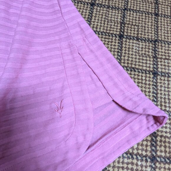 IBEX Hooded Long Sleeve Shirt Merino Wool Blend Women's Large Pink Shadow Stripe - Picture 6 of 12